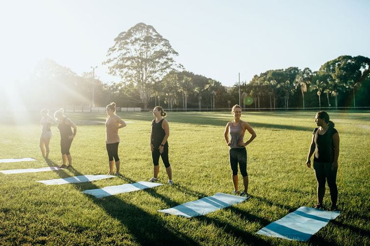 Outdoor fitness class