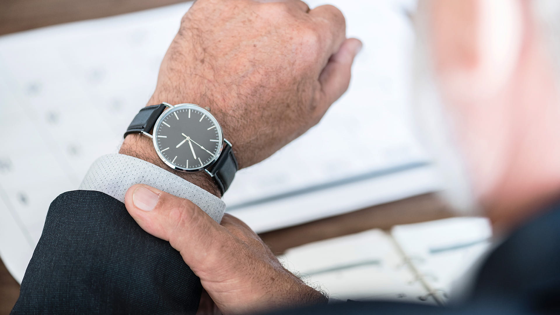 Man scheduling time ahead of payday