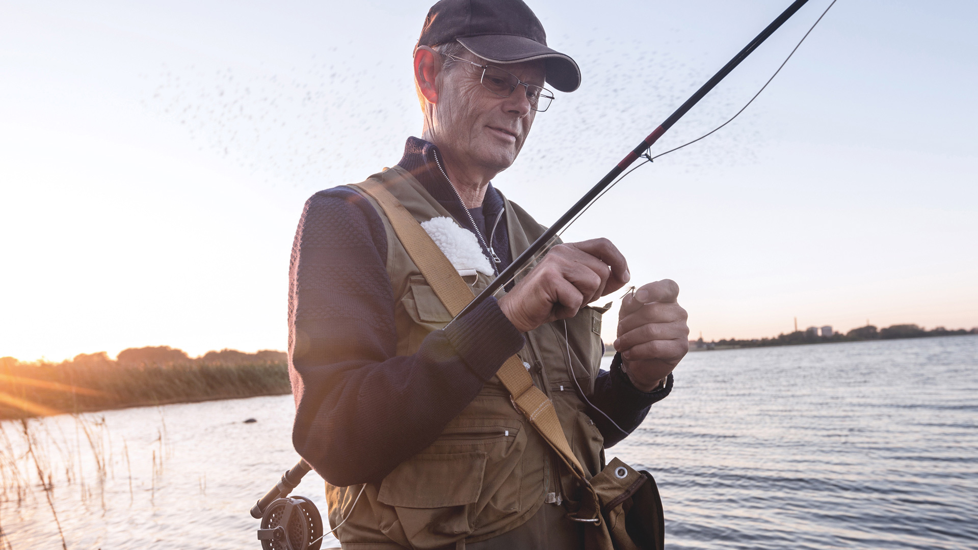 Super insured pensioner fishing