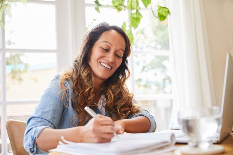 Woman doing paperwork