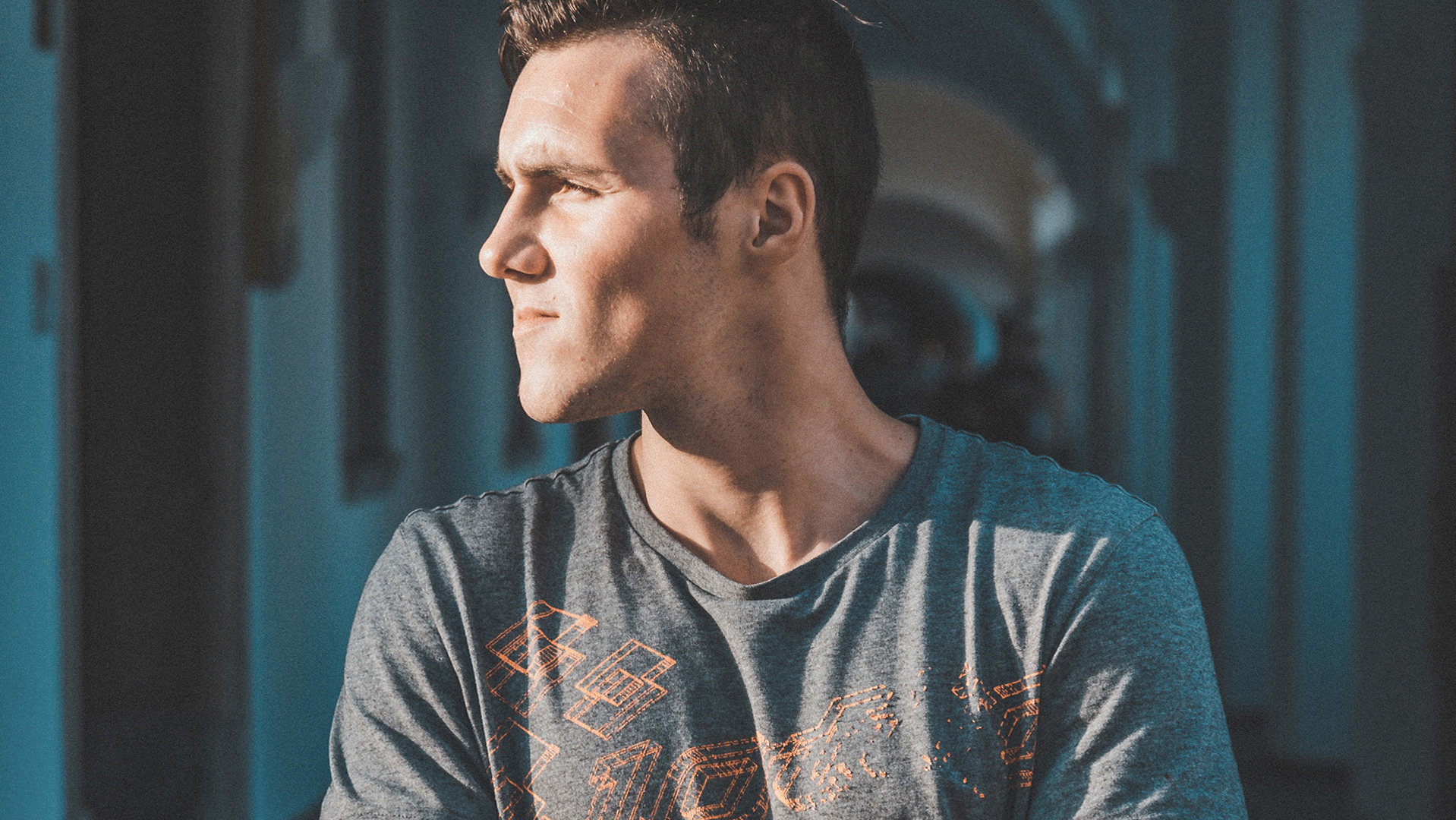 Young man with early military release