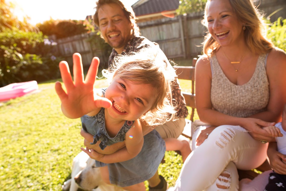 Young family with child